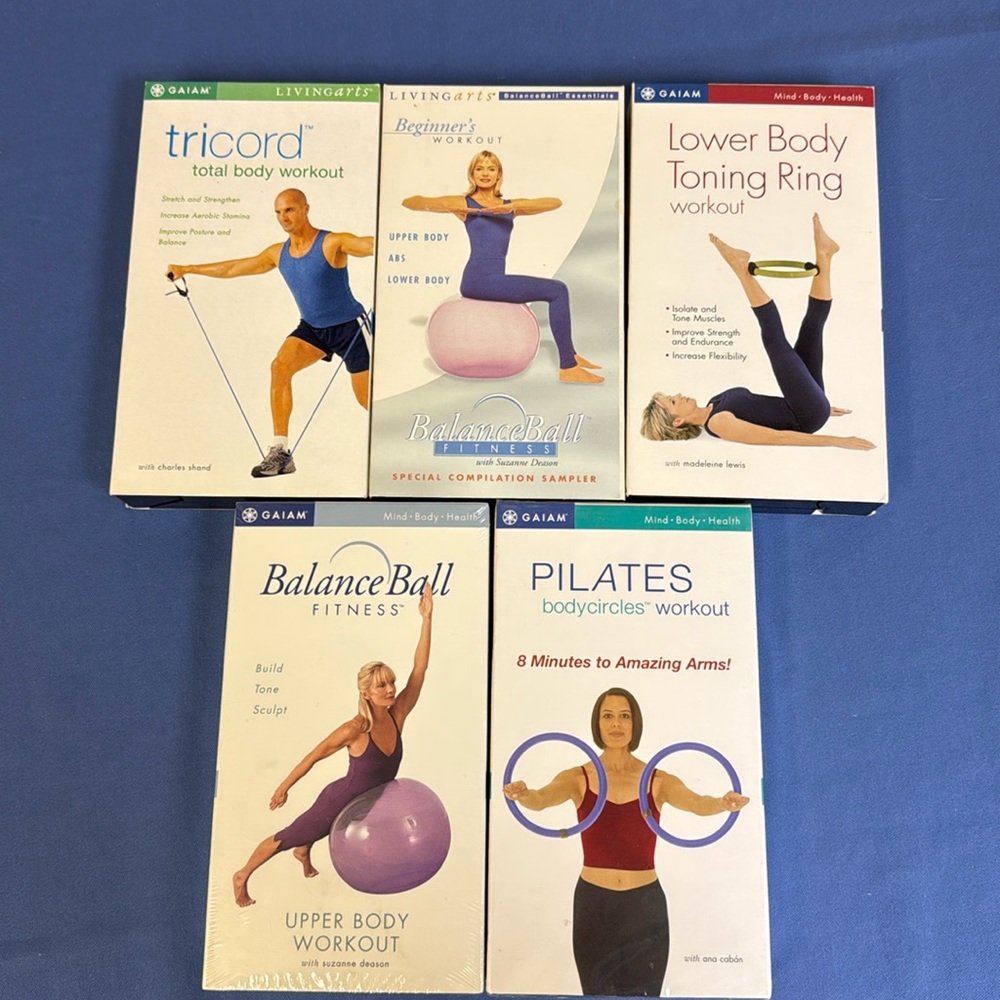 NWT - Bundle of 5 Gaiam Pilates VHS Tapes